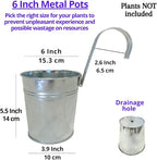 LaLaGreen Fence Planters for Outdoor Plants Railing Planter Metal Herb Garden - Image 2