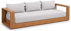 Modway Tahoe Acacia Wood Outdoor Patio Sofa in Natural Light Gray - Image 3