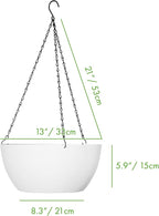 WOUSIWER 13 inch 2Pack Large Hanging Planters - Image 7
