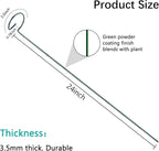 24 Inch 12 Packs Plant Support Stakes, Garden Single stemmed Plant Support Hoops - Image 3