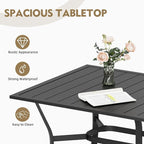 MELLCOM 63''x38'' Outdoor Dining Table - Image 4