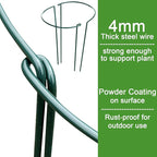 HiGift 12 Pack Plant Stakes for Indoor Plants, Metal Garden Peony Support Cages - Image 3