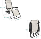 Best Choice Products Set of 2 Adjustable Steel Mesh Zero Gravity Lounge Chair - Image 2