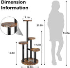 Bamworld Plant Tables Indoor Corner Plant Stand Tall Metal Wood Plant Shelf - Image 4