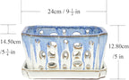 W&W Orchid Pot with Holes and Saucer - Image 6