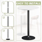 Flamaker Round Bistro Pub Table Modern Style Metal Base MDF Top Cocktail Bar - Image 7