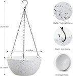 8 inch Hanging Planters for Small Indoor Outdoor Plants, 2 Pack Hanging Flower - Image 2