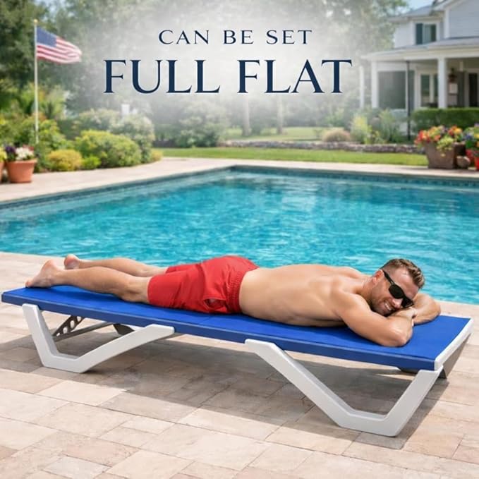 Kozyard Outdoor Chaise Lounge Chair, Full Flat Adjustable Patio Lounger - Image 6