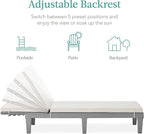 Best Choice Products Outdoor Lounge Chair, Resin Patio Chaise Lounger - Image 7