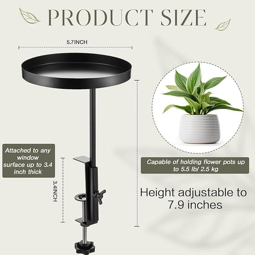 2 Pcs Window Sill Plant Shelf 5.7''D x 12.4''H Adjustable Window Shelf - Image 2