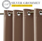 NICETOWN 2 Panels Weighted Blackout Curtains Patio Waterproof Outdoor Curtains - Image 3