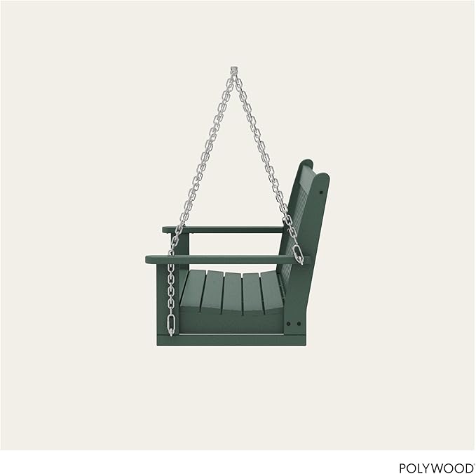 POLYWOOD Vineyard 5-Foot Porch Swing, Heavy Duty HDPE Outdoor Hanging Bench - Image 5