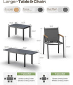 Expandable Outdoor Patio Dining Table Set - Image 8