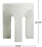 Christopher Knight Home Ottilie Outdoor Side Table, Lightweight Concrete Garden - Image 2