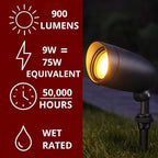 Nuvo Lighting 62/1203 LED Landscape Flood Fixture, Dark Gray, 3000 Kelvin Temp - Image 2