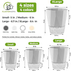 5 Pack Self Watering Pots for Indoor Plants 6.7 Inches Self Watering Planters - Image 4