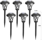 GIGALUMI 6 Pack Solar Pathway Lights Outdoor, Metal Glass & ABS Solar Landscape - Image 11