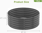 2-Pack 4x1.5ft Galvanized Raised Garden Bed, Outdoor Planter Bed, Metal Planter - Image 2