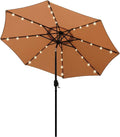 Blissun 9 ft Solar Umbrella, 32 LED Lighted Patio Umbrella, Table Market by Blissun
