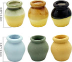 Miniature Terracotta Pots, 6 Pieces Mini Ceramic Clay Flower Pots Pottery - Image 4