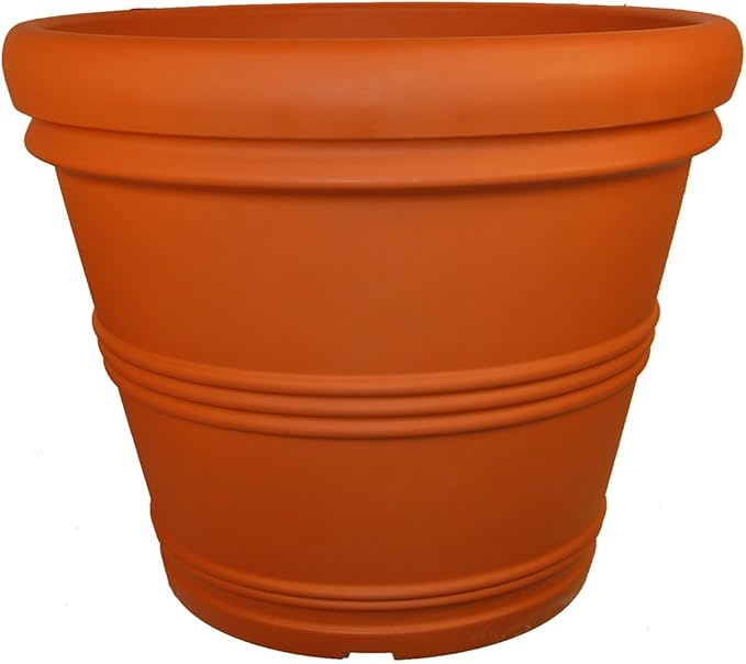 Tusco Products RR135TC Classic Rolled Rim Garden Planter, Terra Cotta by TuscoProducts
