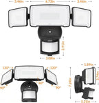 LEPOWER LED Motion Sensor Security Lights, 3 Head Motion Detected, Waterproof - Image 9