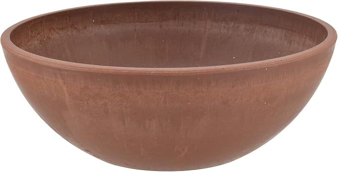 PSW Pot Collection M25TC 8-inch Plastic/Stone/Wood Composite Low Bowl Planter – - Image 2