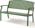 Outdoor Bench Weatherproof Aluminum Patio Garden Bench, Patio Loveseat by Eongdn