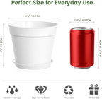 10 Pack 6 Inch Plant Pots with Drainage and Saucers, Stackable Nursery Planters - Image 5