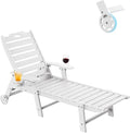 Carauci Lounge Chair Outdoor, HDPE Chaise Lounge by Carauci