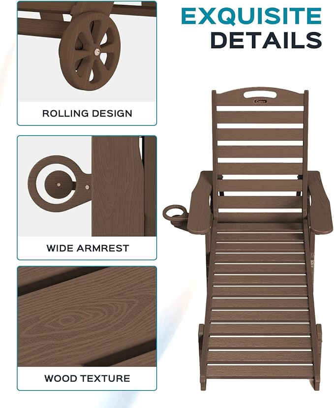 Ciokea Lounge Chair Outdoor, Oversized Chaise Lounge Chair - Image 5