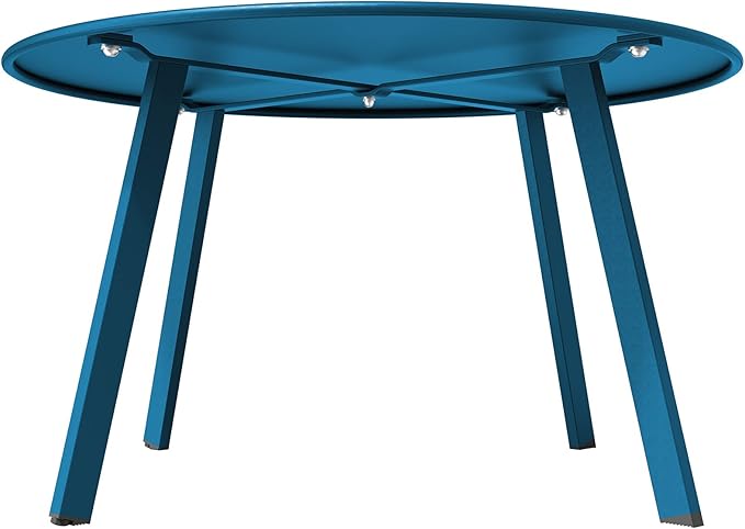 Grand patio 28-inch Round Steel Coffee Table, Outdoor Patio Side Table - Image 7