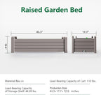 Raised Garden Bed, 21 Gallon Self-Watering Outdoor Raised Planter Box - Image 3