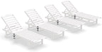 SERWALL Patio Chaise Lounge Chair Set of 4, HDPE Outdoor Lounge Chair - Image 3