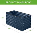 Best Choice Products 4x2x2ft Outdoor Metal Raised Garden Bed, Deep Root Box - Image 3