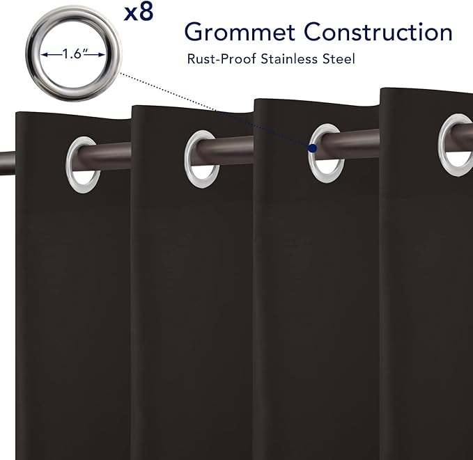 PureFit Outdoor Curtains for Patio Waterproof Weatherproof, UV and Fade - Image 4