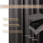 NICETOWN Outdoor Curtain for Patio Waterproof Extra Wide 100", 1 Piece - Image 4