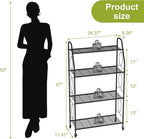 4 Tier Plant Stand with Wheels, Plant Shelf - Image 5