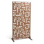VEVOR Metal Privacy Screen, Outdoor Privacy Screens 3-Panel, Freestanding - Image 10