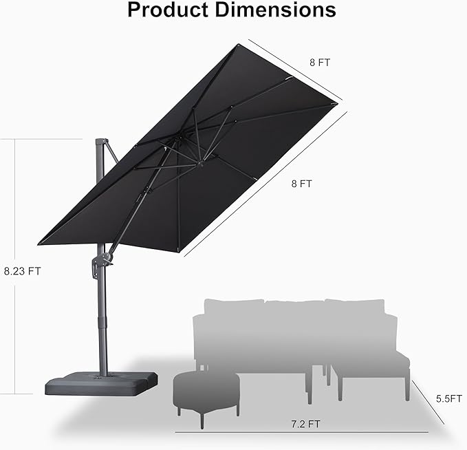 PURPLE LEAF 8 FT Outdoor Umbrella - Image 9