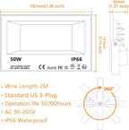 MELPO Led Flood Light 500W Equivalent, RGBW Led Outdoor Lights Colored - Image 6