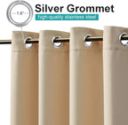 NICETOWN Fade Resistant Outdoor Curtains 2 Panels, Lightfastness Grade 4 - Image 2