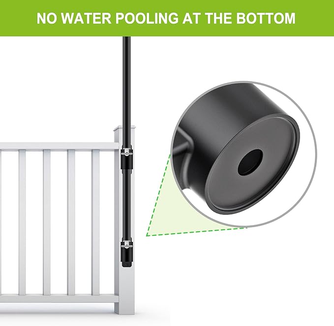Heavy Duty Deck Railing Umbrella Holder, Patio Umbrella Stand - Image 6