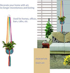 Rainbow Colorful Macrame Plant Hanger - Image 7