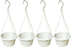 VIDELLY 4 Pieces Plastic Hanging Planters, 5.9 in Dia x 3.54 in H, Small Flower by VIDELLY