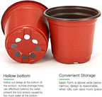 JERIA 200 Pack 6 Inch Plastic Nursery Pots Comewith Drainage Holes, Seedling - Image 4