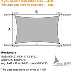 LOVE STORY Custom Size 16'x24' Butter Cream Sun Shade Sail Rectangle UV Block - Image 2