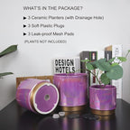 Gepege Ceramic Pots for Plants, Rainbow Pearl Glaze Planter - Image 3