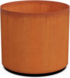 PLANTERCRAFT Corten Steel Metal Planter Box, Round Sizes, Modern Garden Steel by Plantercraft