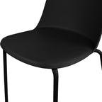 2xhome Modern Stackable Armless Dining Chair, Plastic Shell Seat - Image 8